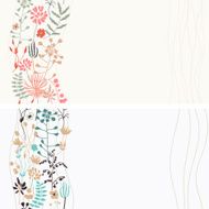 Vertical seamless floral background