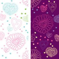 Seamless pattern with colorful hearts N15