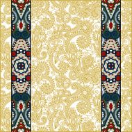 lace border stripe in ornate floral background N11