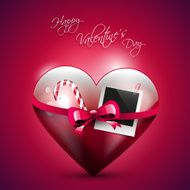 Valentine pink greeting card