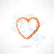 Heart grunge icon