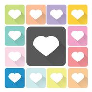 Heart Icon color set vector illustration N2