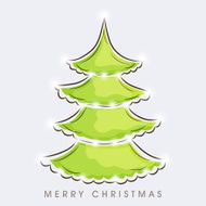 Stylish green Xmas tree for Merry Christmas celebrations