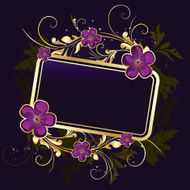 golden floral frame with stars N5