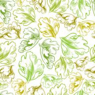 Vintage style seamless background with leaves