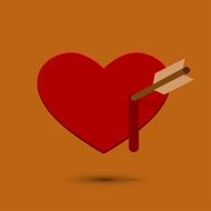 vector modern heart icon with blood