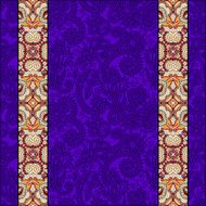 lace border stripe in ornate floral background N16