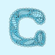 Cute letter G Floral monogram G