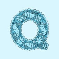 Cute letter Q Floral monogram Q