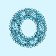 Cute letter O Floral monogram O