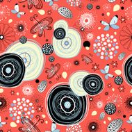 Graphical abstract seamless floral pattern of different N3