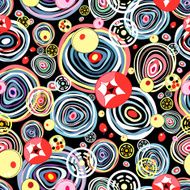 Graphical abstract seamless floral pattern of different N4