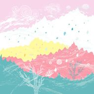 Graphical abstract seamless floral pattern of different N11