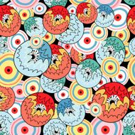 Graphical abstract seamless floral pattern of different N16