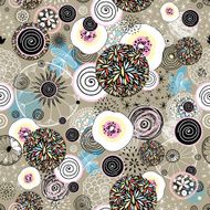 Graphical abstract seamless floral pattern of different N22
