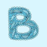 Cute letter B Floral monogram B