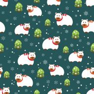 Christmas seamless pattern with bears