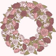 Romantic flower wreath wreath of roses