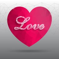 abstract polygonal heart