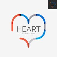 Minimal line design icon heart icon N3