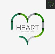 Minimal line design icon heart icon N4