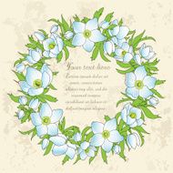 Floral greeting card with anemones