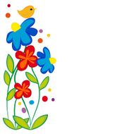 Greeting with Flower Design