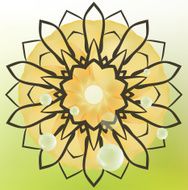 Romantic fuzzy flower background on retro vintage N4
