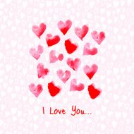 Romantic background with red hearts N2
