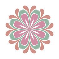 Romantic fuzzy flower background on retro vintage N6