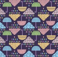 Rain seamless pattern N6