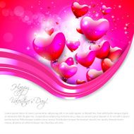Background with flying hearts