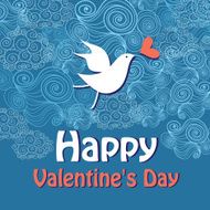 Greeting card with love bird