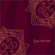 Vintage invitation corners on abstract background