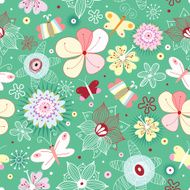 Graphical abstract seamless floral pattern of different N31