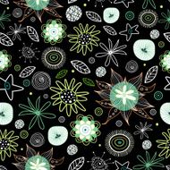 Graphical abstract seamless floral pattern of different N32