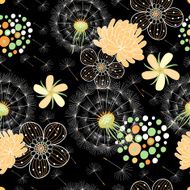 Graphical abstract seamless floral pattern of different N37