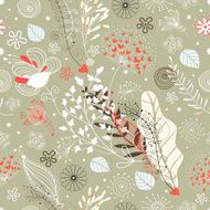Graphical abstract seamless floral pattern of different N38