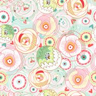 Graphical abstract seamless floral pattern of different N39