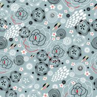 Graphical abstract seamless floral pattern of different N40