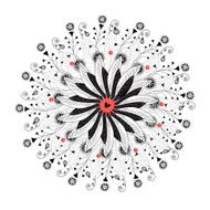 Graphical abstract seamless floral pattern of different N44