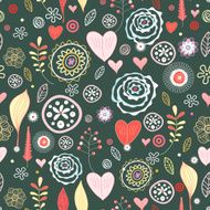 Graphical abstract seamless floral pattern of different N47