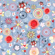 Graphical abstract seamless floral pattern of different N50