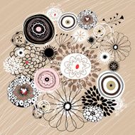 Graphical abstract seamless floral pattern of different N52