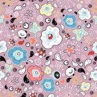 Graphical abstract seamless floral pattern of different N53