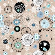 Graphical abstract seamless floral pattern of different N54