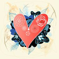 Graphical abstract seamless floral pattern of different N58
