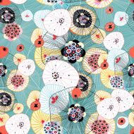 Graphical abstract seamless floral pattern of different N62