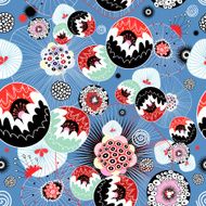 Graphical abstract seamless floral pattern of different N64