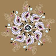 Graphical abstract seamless floral pattern of different N65